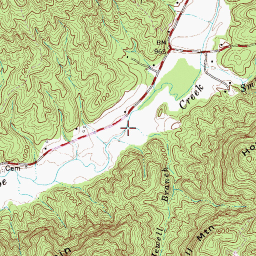 Topographic Map of Jewell Branch, SC