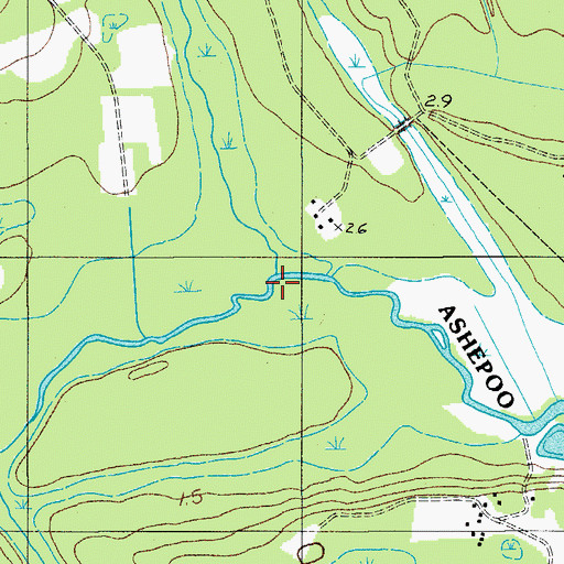 Topographic Map of Johno Creek, SC
