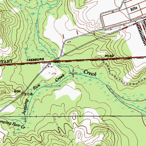Topographic Map of Jumping Run Creek, SC