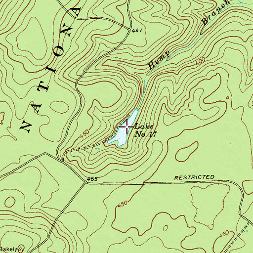 Topographic Map of Lake Number Seventeen, SC