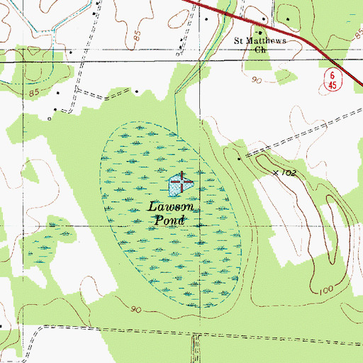 Topographic Map of Lawson Pond, SC