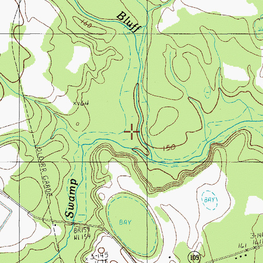 Topographic Map of Lee Swamp, SC