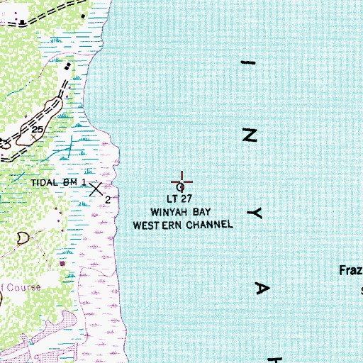 Topographic Map of Light Twenty-seven Winyah Bay Western Channel, SC