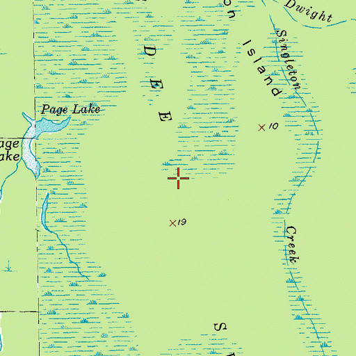 Topographic Map of Little Pee Dee Swamp, SC