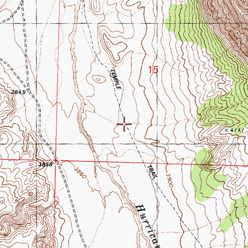 Topographic Map of Temple Trail, AZ