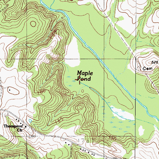 Topographic Map of Maple Pond, SC