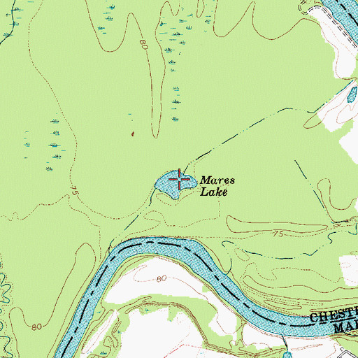 Topographic Map of Mares Lake, SC