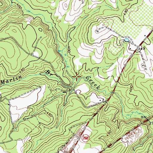 Topographic Map of Martin Branch, SC