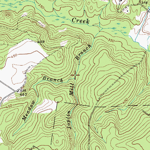 Topographic Map of Meadow Branch, SC