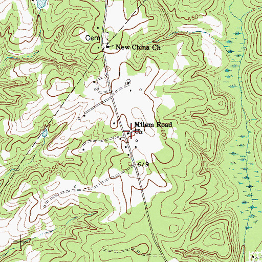 Topographic Map of Milam Road Church, SC