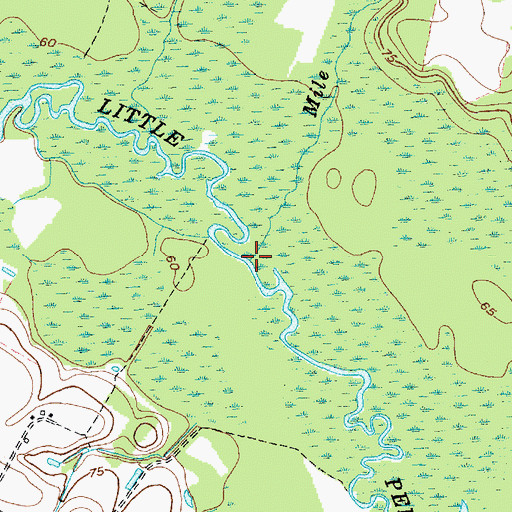 Topographic Map of Mile Branch, SC