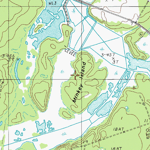 Topographic Map of Minkey Island, SC