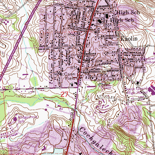 Topographic Map of McCann Field, AL