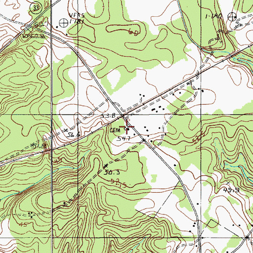 Topographic Map of Mount Nebo Church, SC