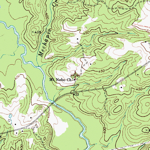 Topographic Map of Mount Nebo Church, SC