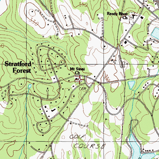 Topographic Map of Mount Sinai Church, SC