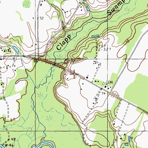 Topographic Map of Mouzon School, SC