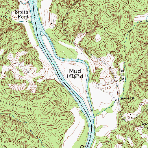 Topographic Map of Mud Island, SC