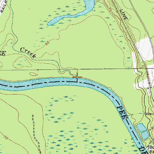 Topographic Map of Muddy Creek, SC