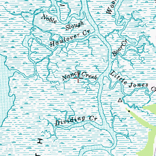 Topographic Map of Nancy Creek, SC