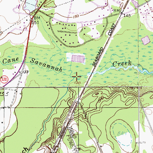 Topographic Map of Nasty Branch, SC