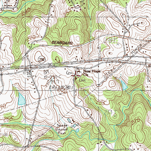 Topographic Map of New Hope Church, SC