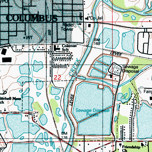 Topographic Map of McCrary Creek, AL