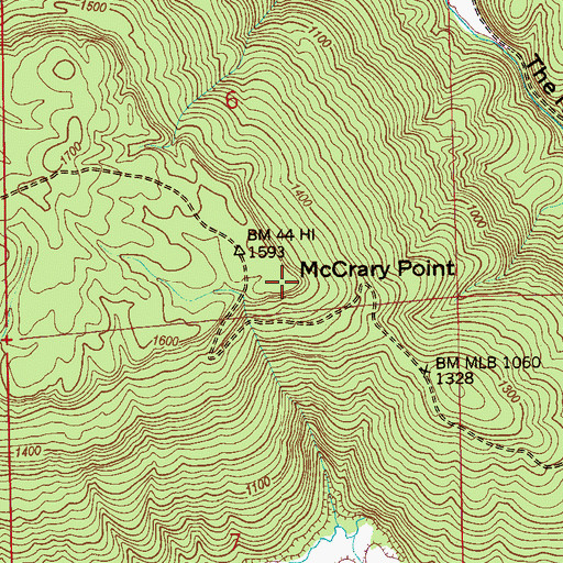 Topographic Map of McCrary Point, AL