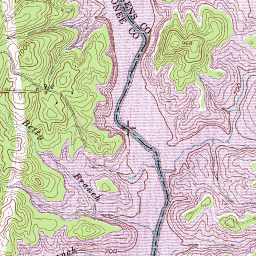 Topographic Map of Nimmons Bridge, SC
