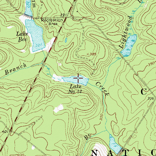 Topographic Map of Lake Number Twelve, SC