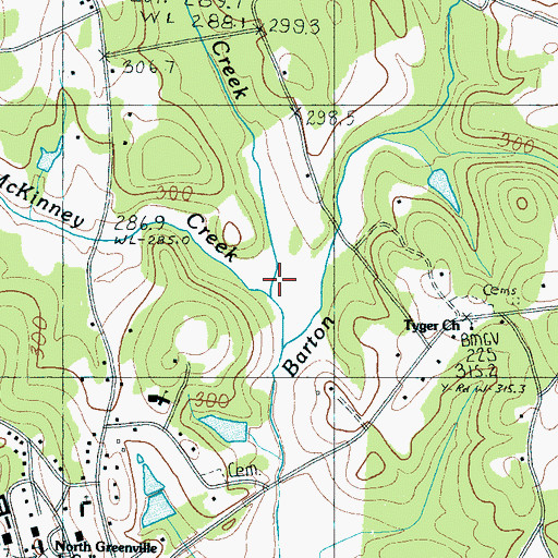 Topographic Map of Noe Creek, SC
