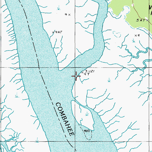 Topographic Map of Old Chehaw River, SC
