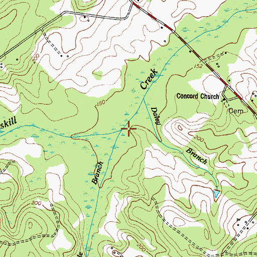 Topographic Map of Otterslide Branch, SC