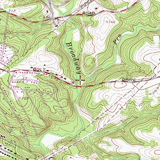 Topographic Map of Pea Creek, SC