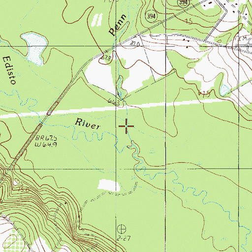 Topographic Map of Penn Branch, SC