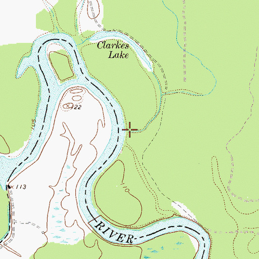 Topographic Map of Pine Creek, SC