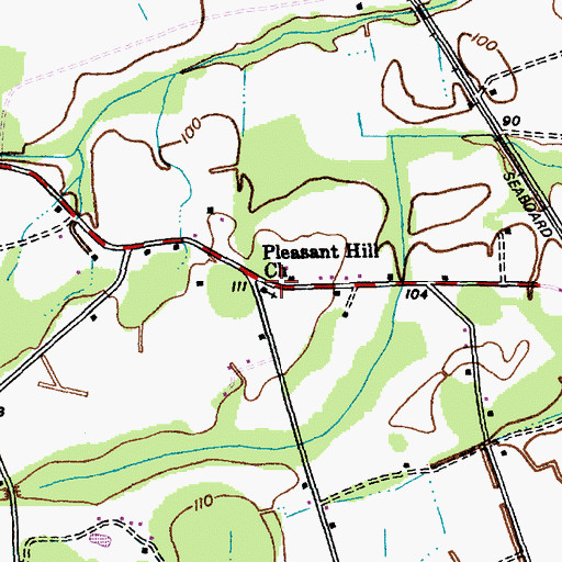 Topographic Map of Pleasant Hill Church, SC