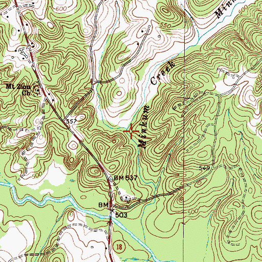 Topographic Map of Polecat Creek, SC