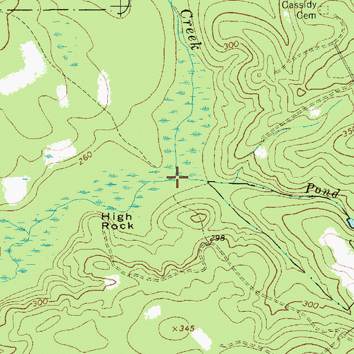 Topographic Map of Pond Branch, SC