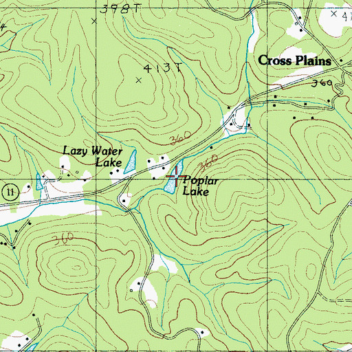 Topographic Map of Poplar Lake, SC