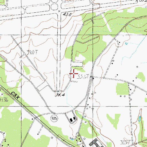 Topographic Map of Pynor Siding, SC