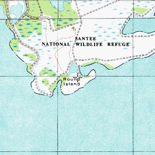 Topographic Map of Round Island, SC