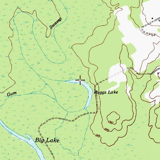 Topographic Map of Ruggs Lake, SC
