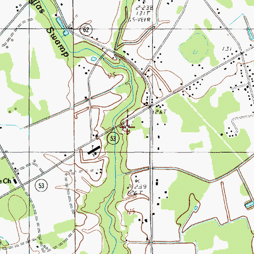 Topographic Map of Saint John School, SC