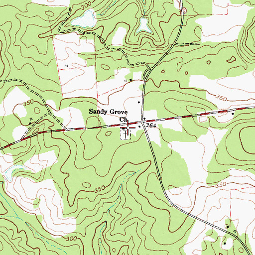 Topographic Map of Sandy Grove Church, SC
