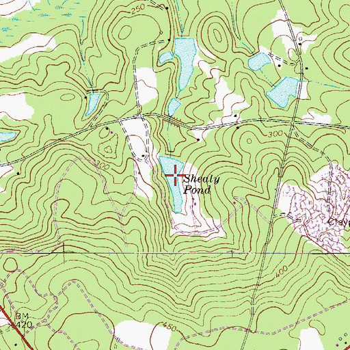 Topographic Map of Shealy Pond, SC