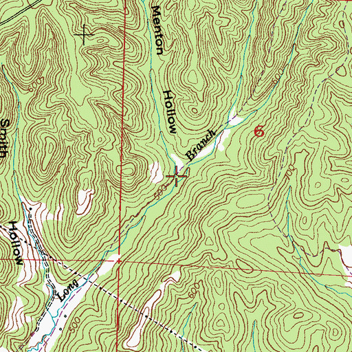 Topographic Map of Menton Hollow, AL