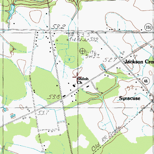 Topographic Map of Shiloh School, SC