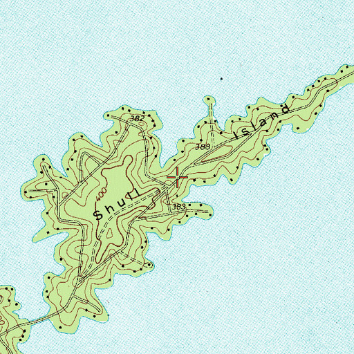 Topographic Map of Shull Island, SC