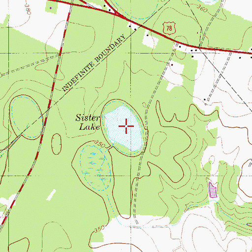 Topographic Map of Sister Lake, SC